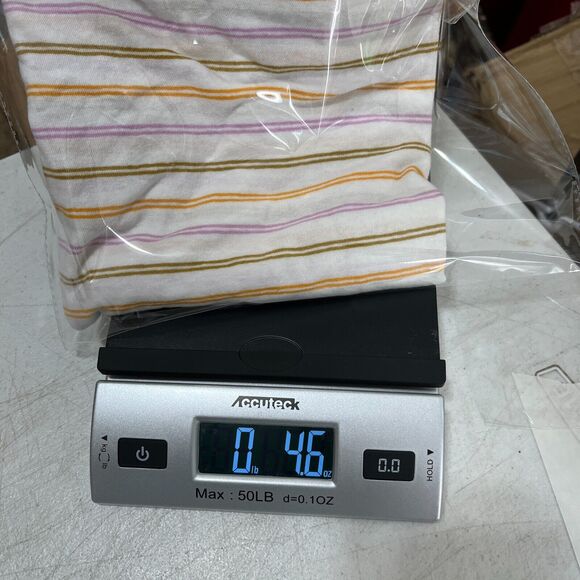 Madewell Shirt Womens Small Striped Short-Sleeve Crew-Neck Oversized Linen Blend - Picture 9 of 9